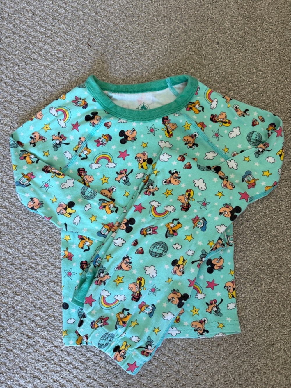 Disney Kids Pajama Set Mickey & Friends Character Print
